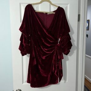 After Midnight dark red velvet dress Sz large